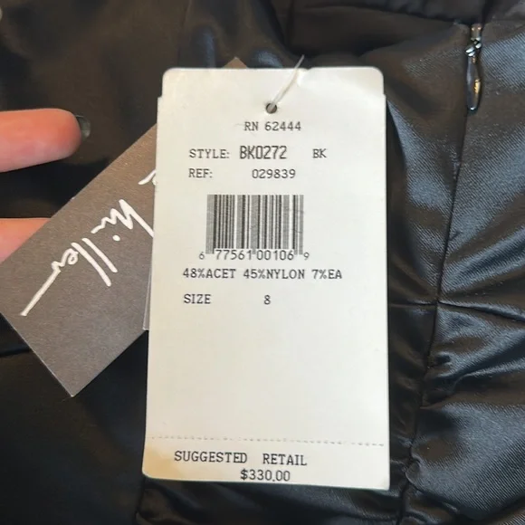 Nicole Miller Black Satin Dress - Picture 2 of 3